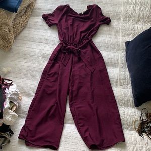 Ruffle sleeve jumpsuit